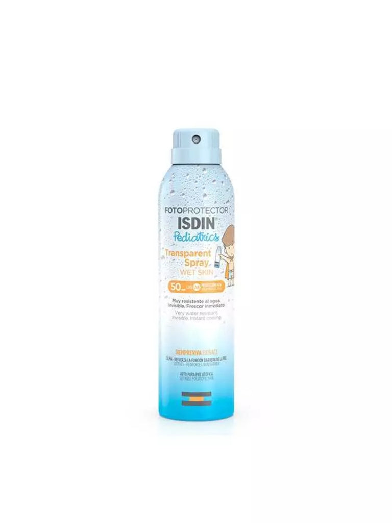 ISDIN fotoprotector transparent spray Ped wet skin SPF50 250ml