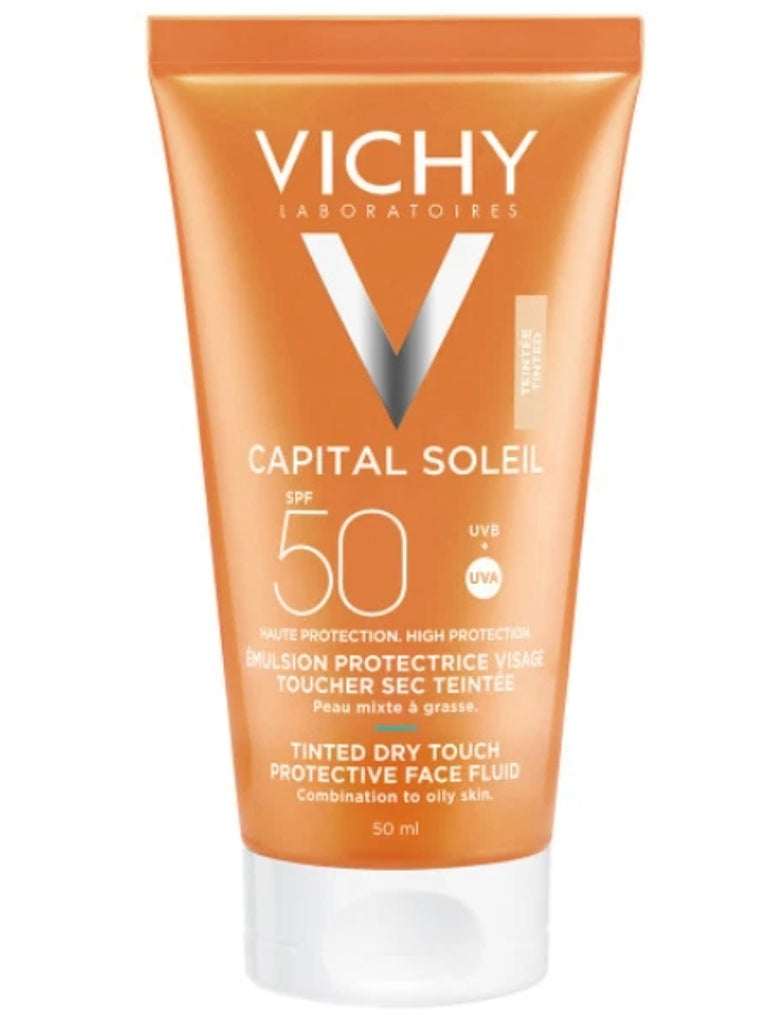 Vichy Capital Soleil Dry Touch Mat Face Fluid SPF50 50ml Tinted